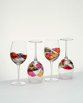 Large handmade wine glasses