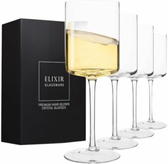 ELIXIR GLASSWARE Square Wine Glasses